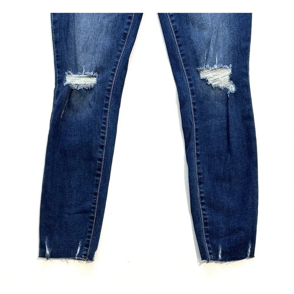 Celebrity Pink‎ The Deb Curvy Hi-Rise Skinny Jeans Dark Wash Distressed 3/26 NEW